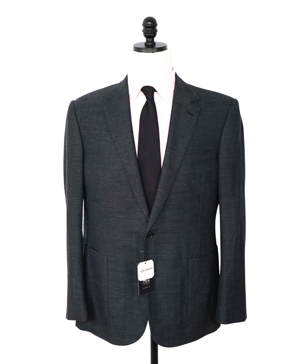 RALPH LAUREN PURPLE LABEL - Dark Gray Wool/Silk/Linen - 42R
